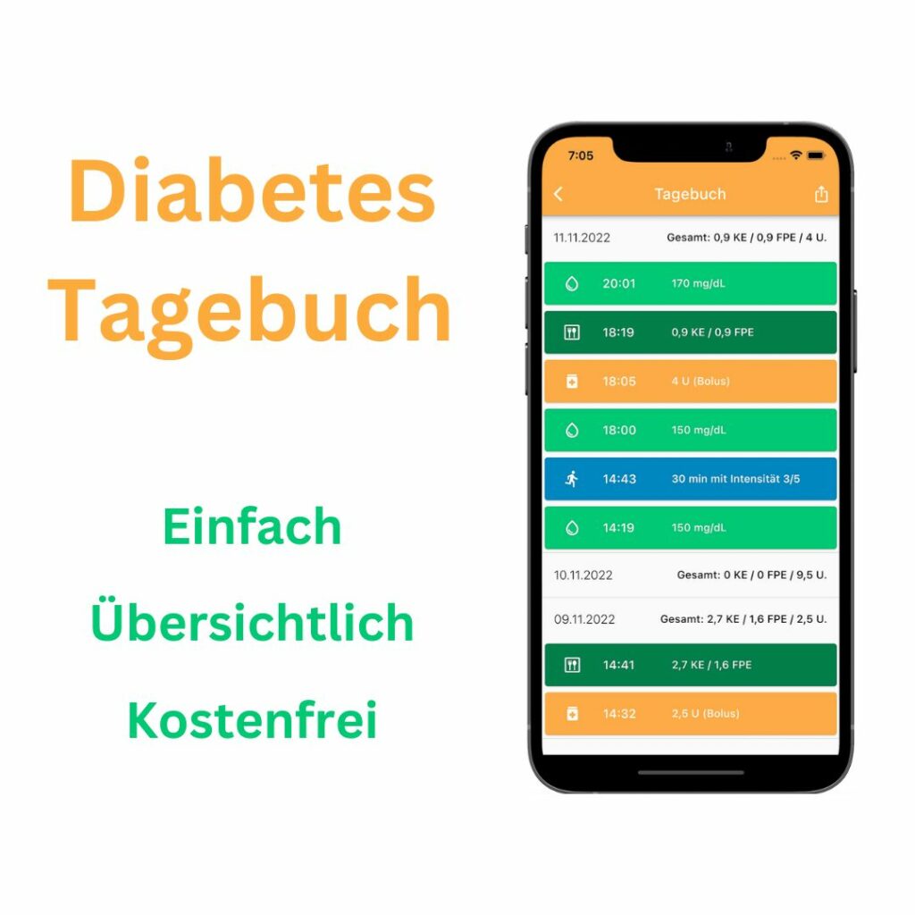 digitales Diabetes Tagebuch